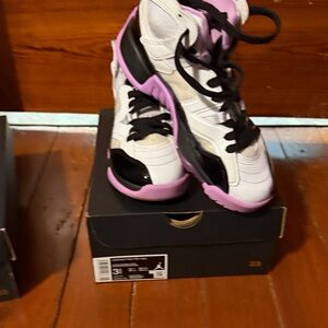 Jordan Kids Sneakers White Black Pink